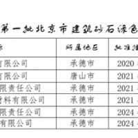 保障建材供應！北京公布2024年第一批建筑砂石綠色基地名單